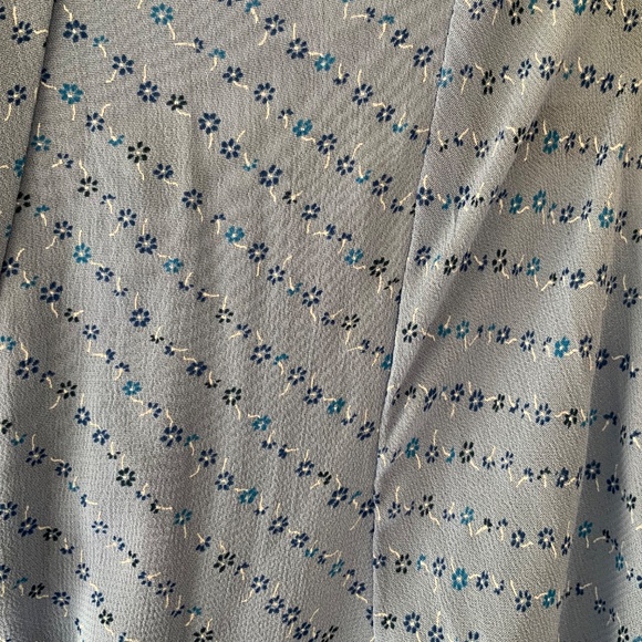 NEW! Ganni Blue Floral High Low Wrap Dress Size 8-10 - Picture 4 of 10